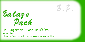 balazs pach business card